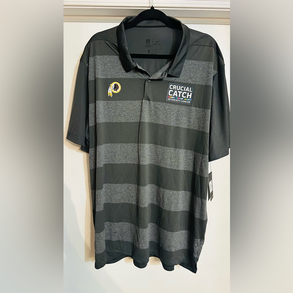 Nike Crucial Catch Men's Striped Polo - Dark & Gray